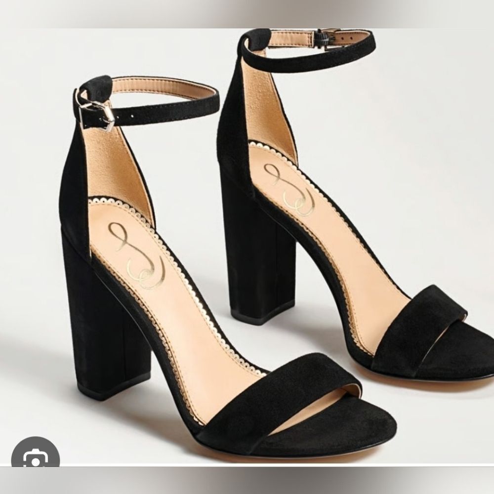 NEW Sam Edelman Yaro Black Suede Ankle Strap Shoe Size 9.5